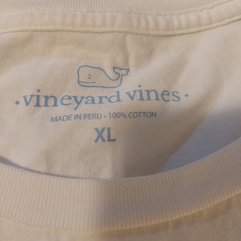 Vineyard Vines White Long Sleeve Tee with Pocket #cotton - Picture 3 of 7